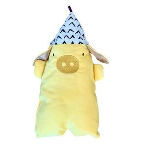 RAPLAPLA Yali the Pig Plush Animal Baby & Kids, yellow, Made In Canada, NWT